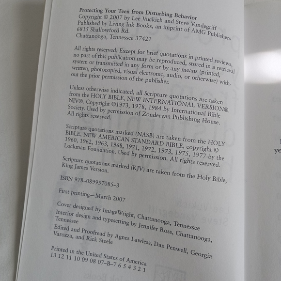 " Protecting Your Teen From Disturbing Behavior " Book Parenting Christian Faith - Picture 2 of 10